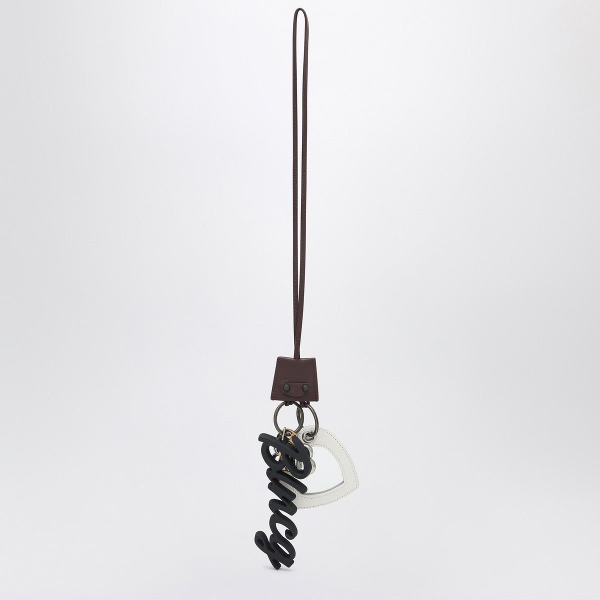 Balenciaga Keychain Charm Heart Le City burgundy/white